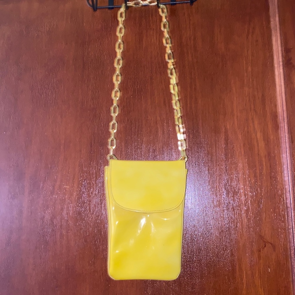 Saber Yellow Chain Mini Shoulder Bag